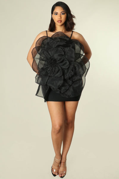 Giant Flower Spaghetti Strap Dress