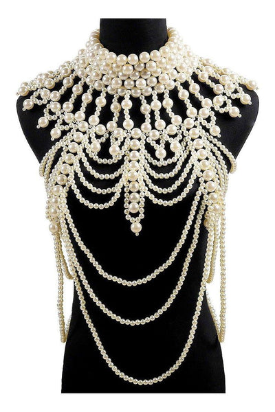 Pearl Necklace Body Cover Chain