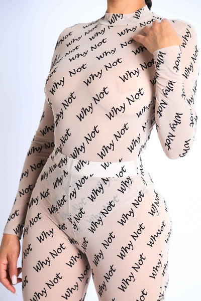 Why Not Mesh Bodysuit (leggings not included)