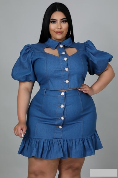 Sky Babe Skirt Set (Curvy)