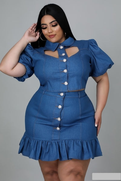 Sky Babe Skirt Set (Curvy)
