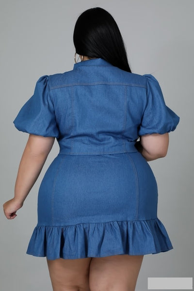 Sky Babe Skirt Set (Curvy)